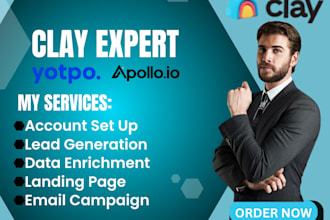 setup your clay com and integrate it with yotpo, hubspot etc