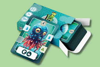 card game design, card game board game, board game design, box mockup, tcg, ccg