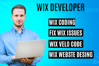 be your wix developer, wix velo code, wix coding, fix wix issue, wix design