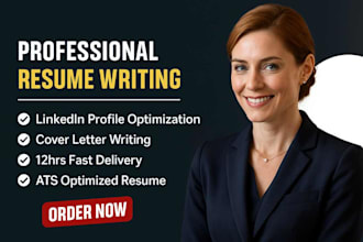 write and optimize your ats resume, cv, cover letter and linkedin profile