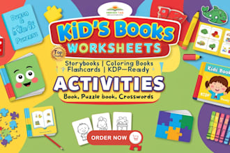 do kids worksheets kids activity book coloring book storybook illustration