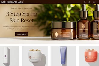 design profitable skincare shopify store cosmetic organic soap skincare website