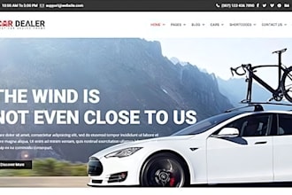 build responsive automotive car dealer ecommerce  website car rental website