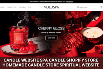 setup professional candle website spa candle shopify store handmade candle store