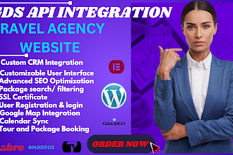 integrate travel agency website with gds api to flight hotel booking website