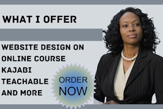 design professional website on online courses like kajabi thinkific sales funnel