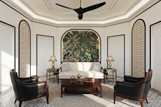 design interior reception, lobby, foyer, aparment, your home