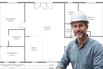 do architectural drawing and stamp, floor plan, florida stamp for city permit