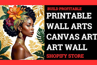 design printable wall arts shopify store canvas art wall store