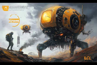 make environment, cyberpunk, concept art landscape design