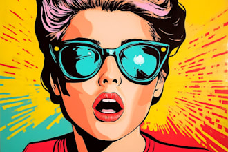 draw comic pop art portrait