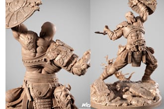 sculpt 3d npc dnd character miniature, 3d stylized character model, 3d ttrpg