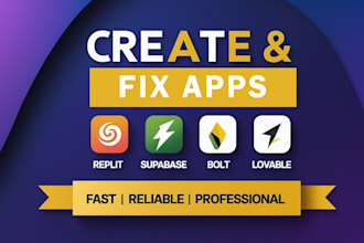 create or fix replit lovable bolt supabase apps