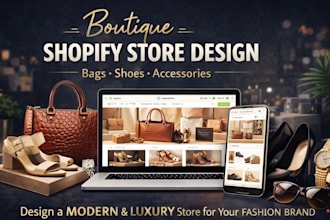 design a fashion boutique shopify store for bag shoe and accessories