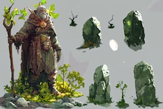 create concept art, fantasy landscapes, background scenes