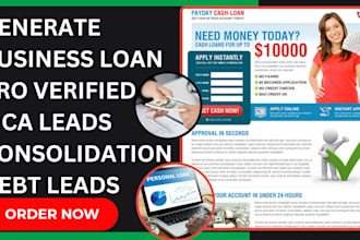 generate business loan leads,pro verified mca leads consolidation debt leads