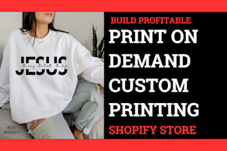 design print on demand shopify store custom shirt printing pod store