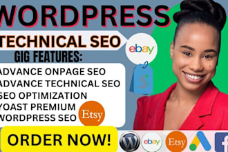 do wordpress onpage, technical seo, keyword optimization for high ranking