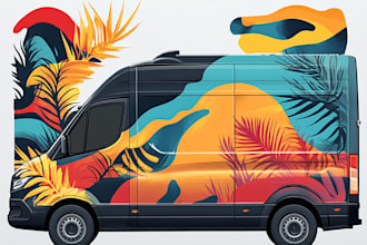 create van wrap design, car wrap design, truck wrap design
