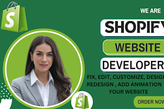 design 3d animated shopify landing page with product interaction fast loading