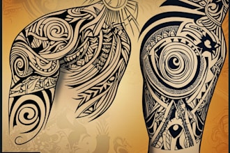 design a polynesian maori tribal tattoo