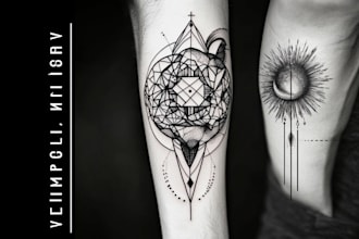 make a geometric tattoo design