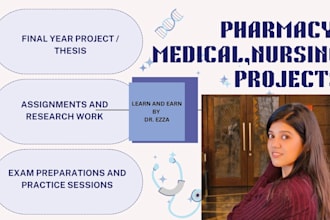 help in pharmacy, medical, and nursing projects as a clinical pharmacist