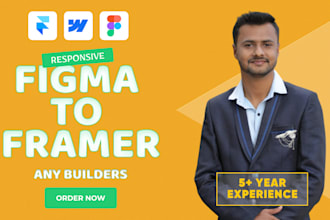 design a figma to framer or webflow website framer