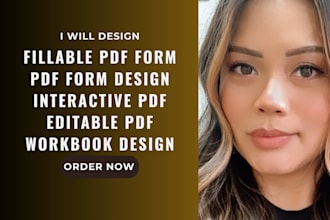 create fillable pdf form or design fillable PDF interactive forms, survey