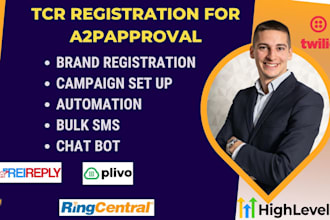 a2p 10dlc campaign verification for twilio, gohighlevel SMS ringcentral tcr