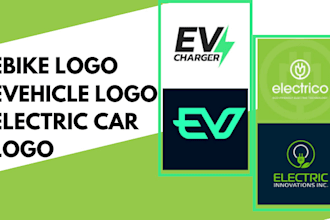 create evehicle, ebike logo, electric charger or vehicle trade mark