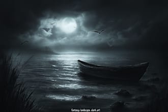 make digital painting, concept art, scifi, fantasy landscape, or album cover