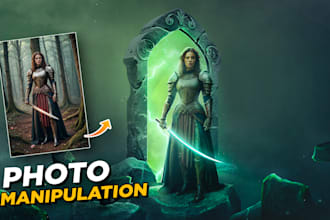 do realistic photo manipulation and photo editing  in photoshop