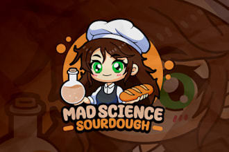 create a cute mascot cartoon character logo design