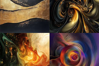 create a unique abstract art for you