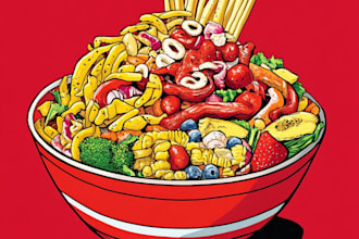 design food pop art of your food