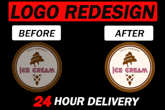 redesign, recreate, remake, fix, edit, convert to vector, your logo creatively