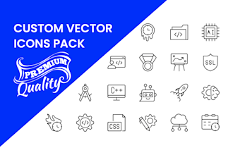 create unique vector icon designs for websites, apps