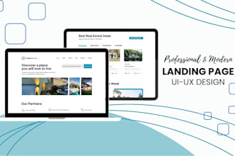 create professional and modern landing page UI UX design using figma