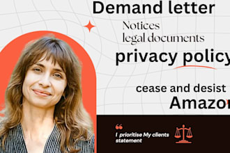 draft professional USA, UK, demand letters for debt collection, legal compliance