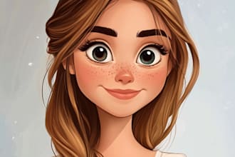 draw your portrait into a disney style cartoon illustration
