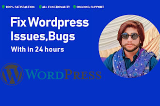 fix wordpress issues bug critical error, elementor pro, divi website expert help