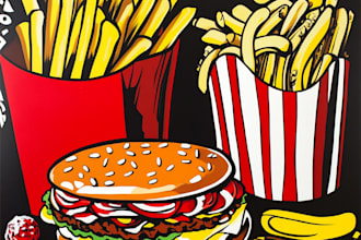 create food pop art of your food