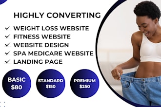 design weight loss website health and fitness website spa medicare website