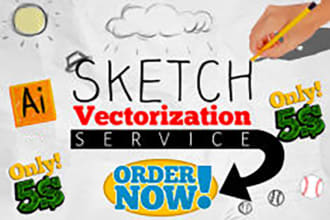 vectorize your sketch or logo
