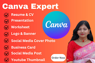 do design your canva workbook, resume, presentation and social media design