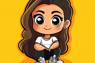 draw custom cartoon pep avatar logo for thigh