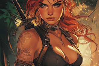 design comic book and custom illustration