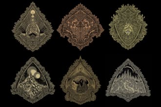 drawing an epic engraving, ornamental illustration for you