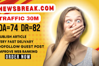 write and publish article on newsbreak, premium guest post service